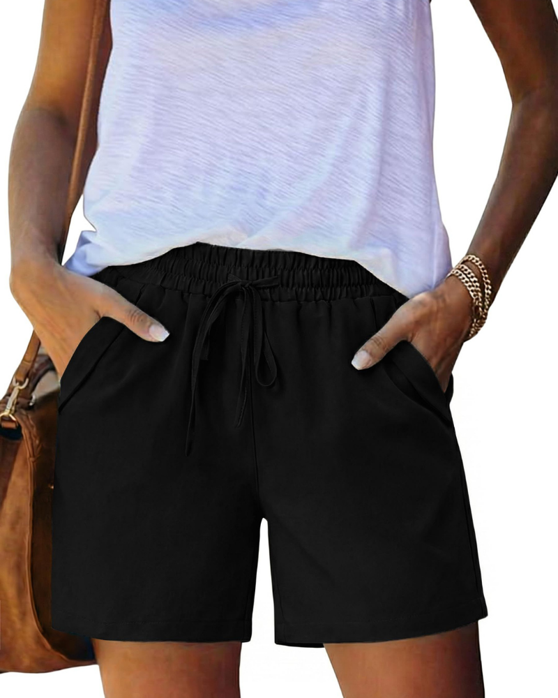 Hazel Short Casual Mulher – Calção com Cordão e Bolsos