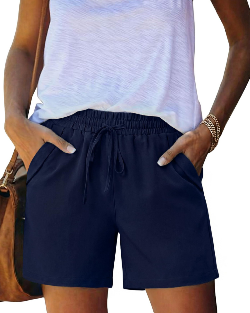 Hazel Short Casual Mulher – Calção com Cordão e Bolsos