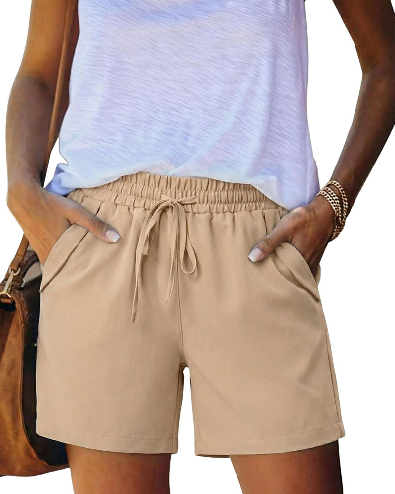 Hazel Short Casual Mulher – Calção com Cordão e Bolsos