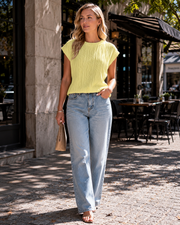 Blusa Brooke para mujer con mangas murciélago – Top de cuello redondo en tejido ligero