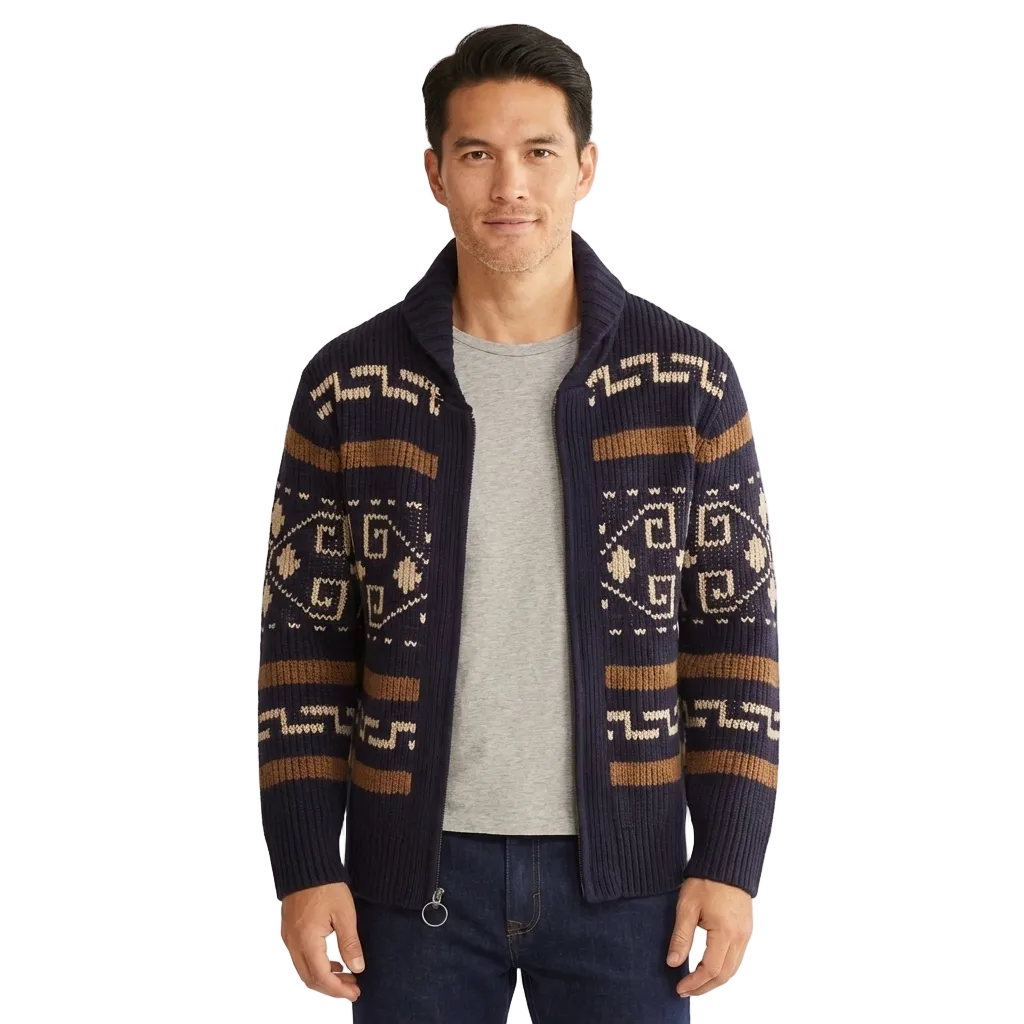 Ziam Herren-Strickweste mit Reißverschluss aus Wollmischung – warm, modern & alltagstauglich