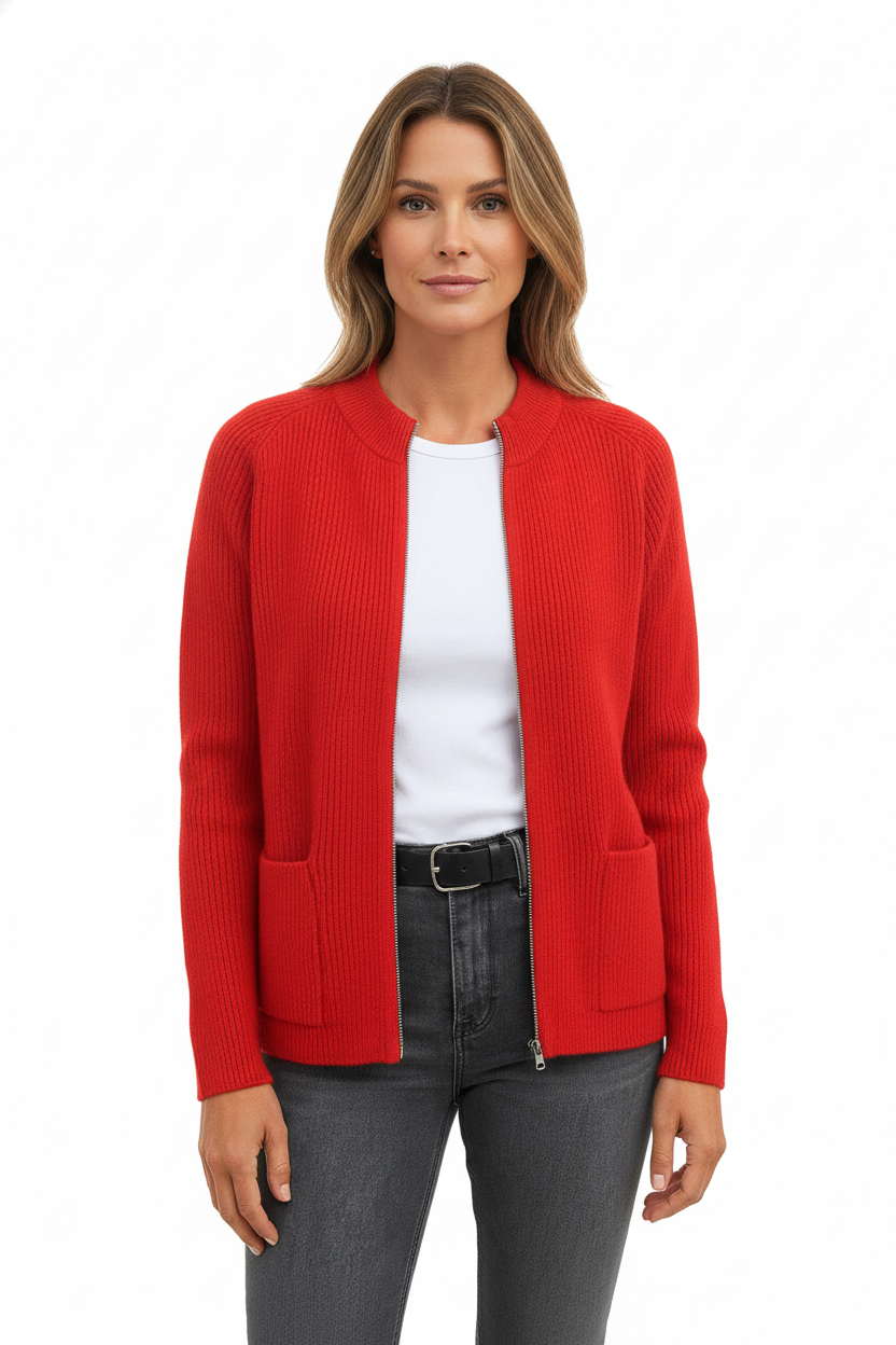Chaleco Layla para Mujer – Chaqueta con Cremallera Suave con Corte Cómodo y Estilo Versátil