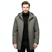 Jamiel Veste d’Hiver Homme Imperméable – Manteau Coupe Regular avec Capuche Coupe-Vent