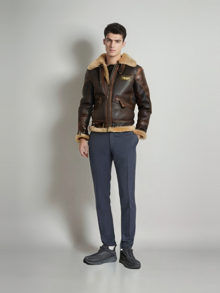 Gian Herrenjacke – Moderne und bequeme Pilotenjacke im zeitlosen Stil