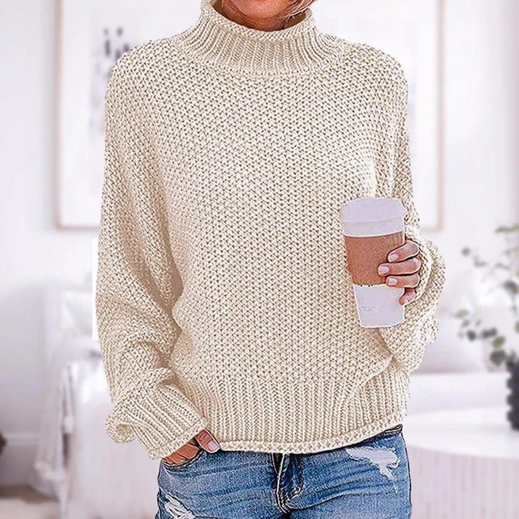 Elani Dámský Rolák Oversize – Měkký a Elegantní Svetr s Roztomilým a Pohodlným Stylem