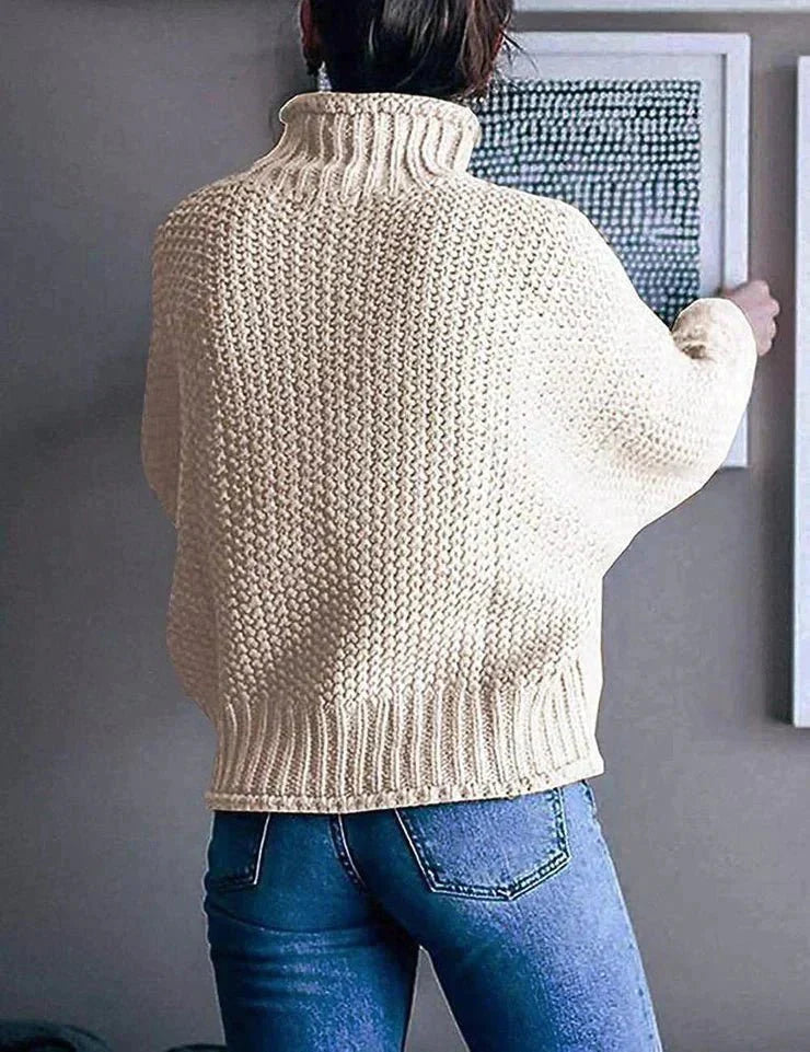 Elani Dámský Rolák Oversize – Měkký a Elegantní Svetr s Roztomilým a Pohodlným Stylem
