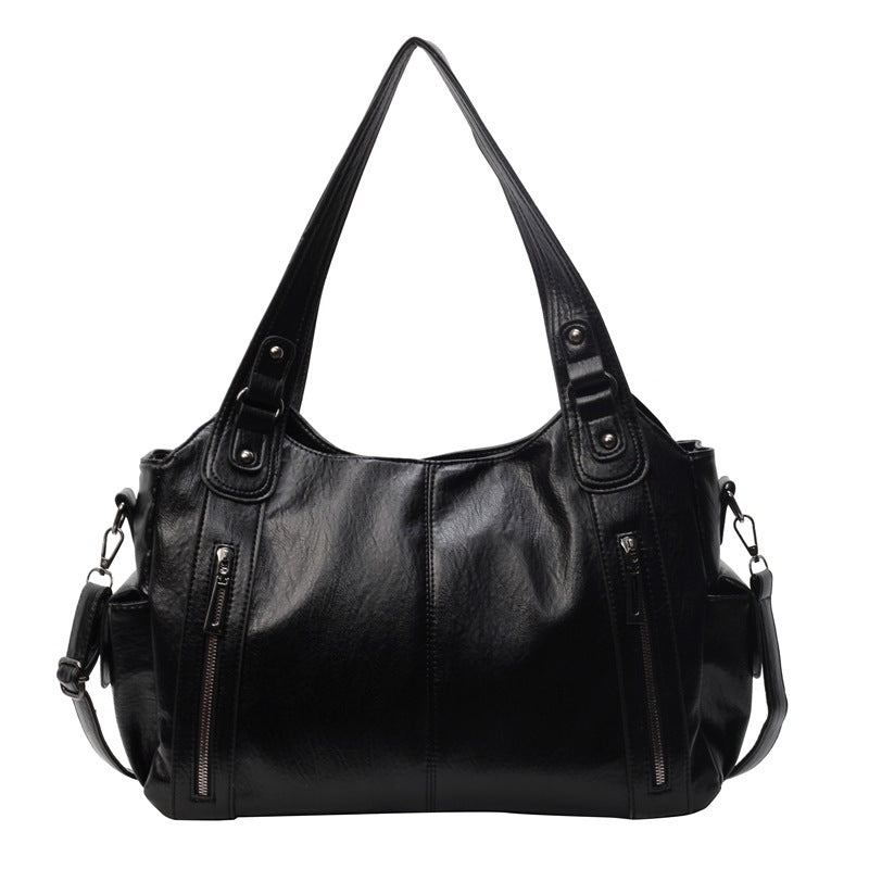 Clara Women's Handbag – Elegant Leather Bag with Spacious Compartments & Zipped Details