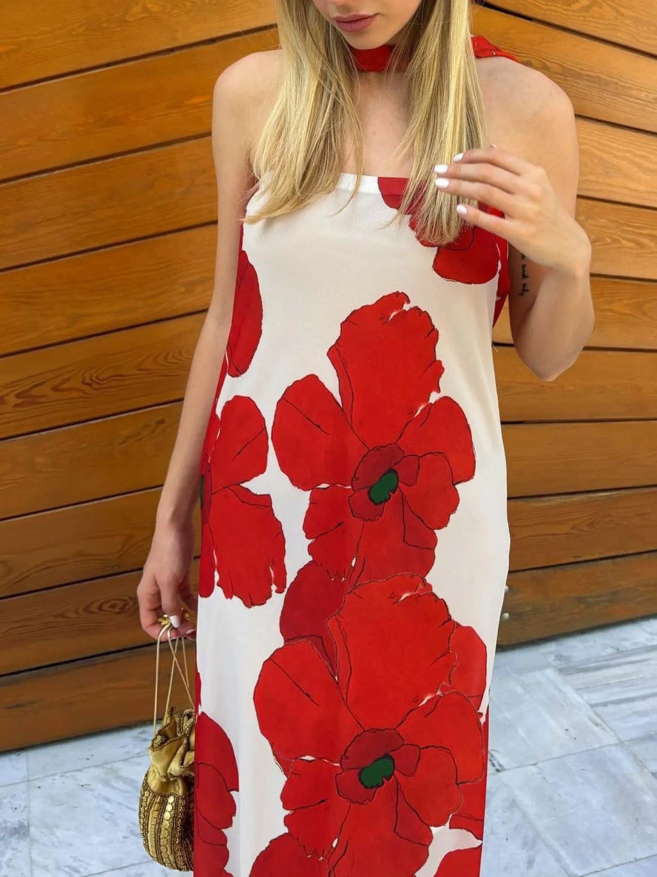 Isaline Robe Maxi Femme – Robe Tube Imprimée Sans Bretelles Coupe Longue Élégante Été