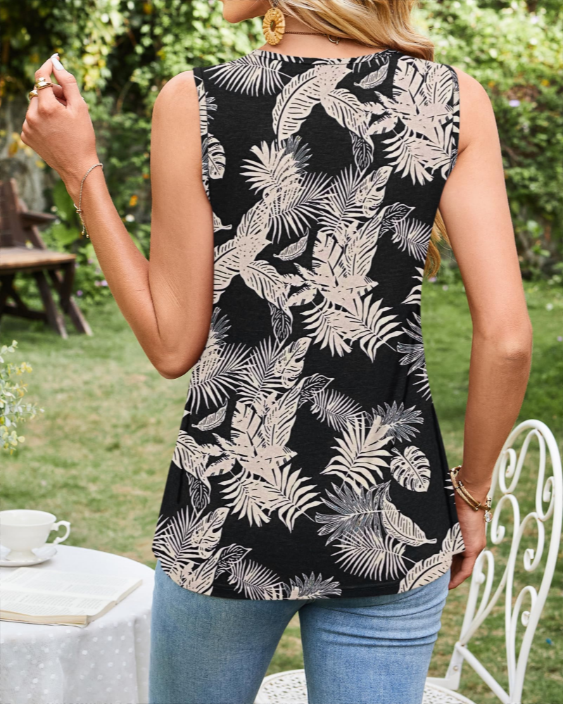 Sienna Camiseta de Tirantes para Mujer con Cuello en V – Top Largo Sin Mangas de Corte Holgado