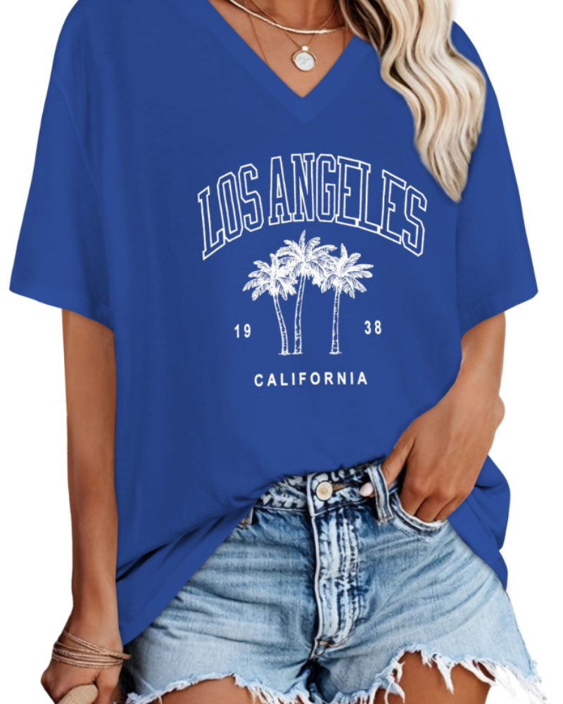 Ariana Damen T-Shirt mit V-Ausschnitt – Lässiges Kurzarmshirt