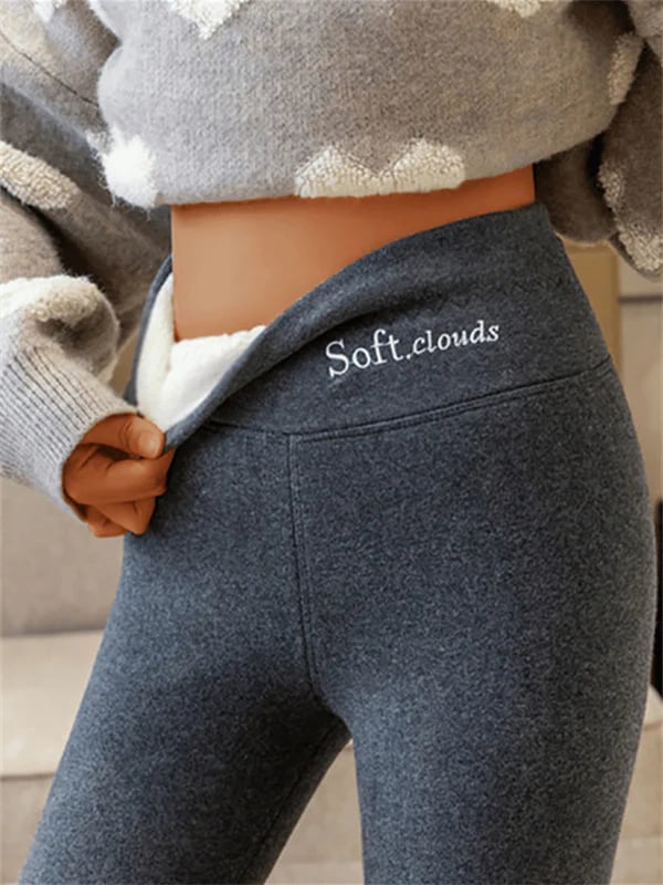SoftCloud legíny s dvojitou fleecovou vrstvou pre ženy – ultra teplé a elastické zimné nohavice s priliehavým strihom