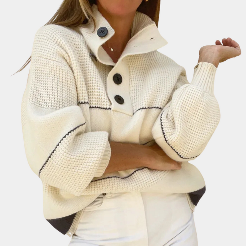Elena Women's Elegant Pullover – Timeless Comfortable Knit for Casual & Chic Looks