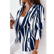 Blazer Marie Mulher – Casaco com Gola Reversada Ajustada em Tecido Premium Elegante