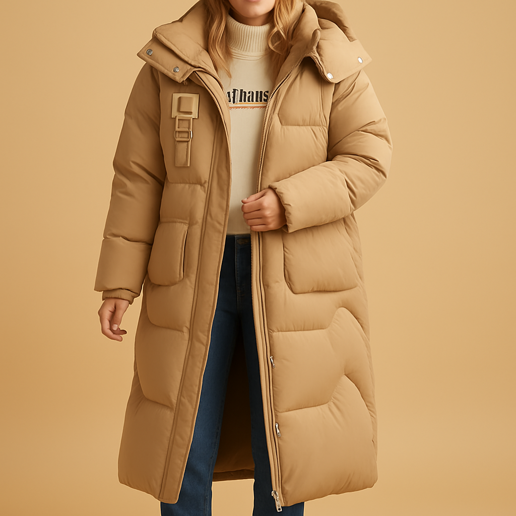 Lianne Casaco de Inverno Mulher Longo – Corte Ajustado Elegante com Forro Quente