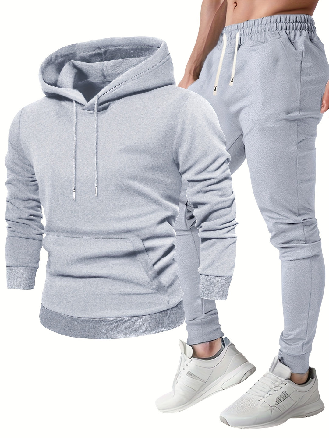 Henry komplet sportska muška majica s kapuljačom i trenirka – prozračni poliester, regular fit, casual i sportski