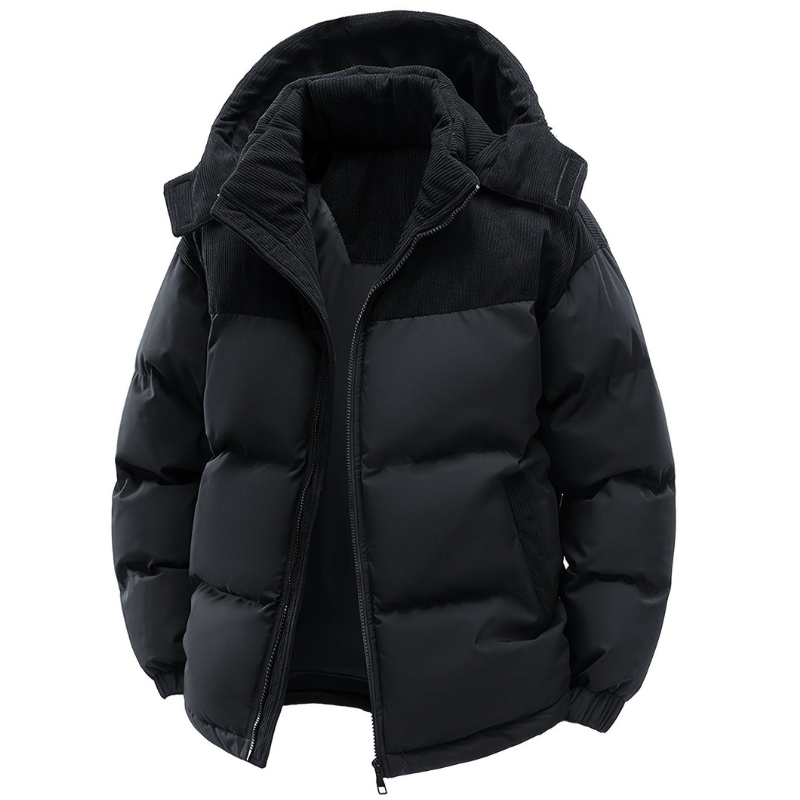 Johan Herren Winterjacke mit Kapuze – Steppjacke Regular Fit Winddicht für Herbst & Winter