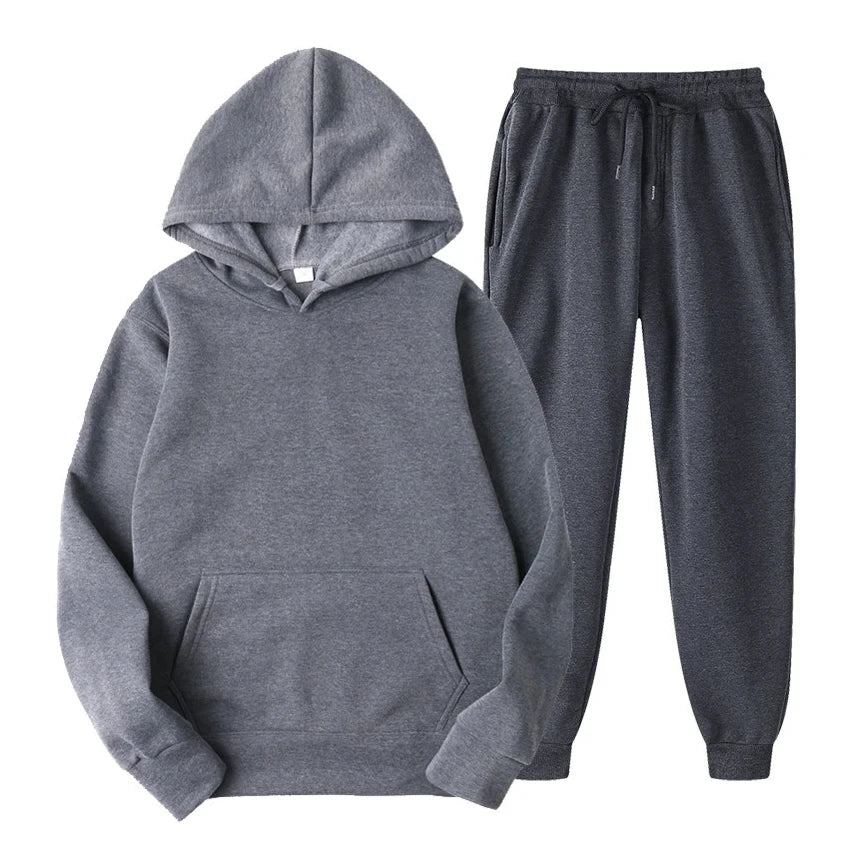 Zion men's jogging set – Premium hoodie & slim pants with adjustable waist & breathable fabric