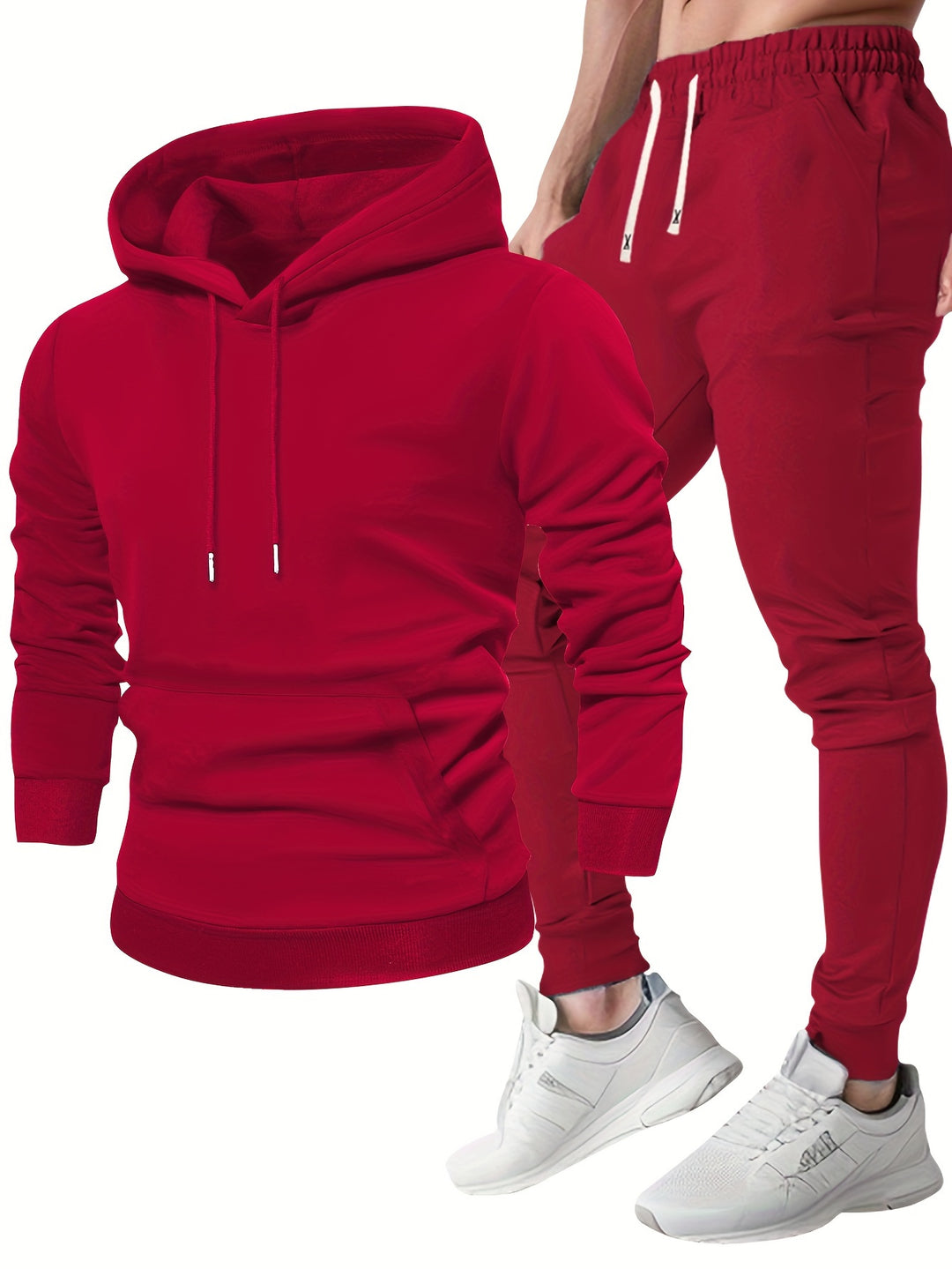 Henry komplet sportska muška majica s kapuljačom i trenirka – prozračni poliester, regular fit, casual i sportski