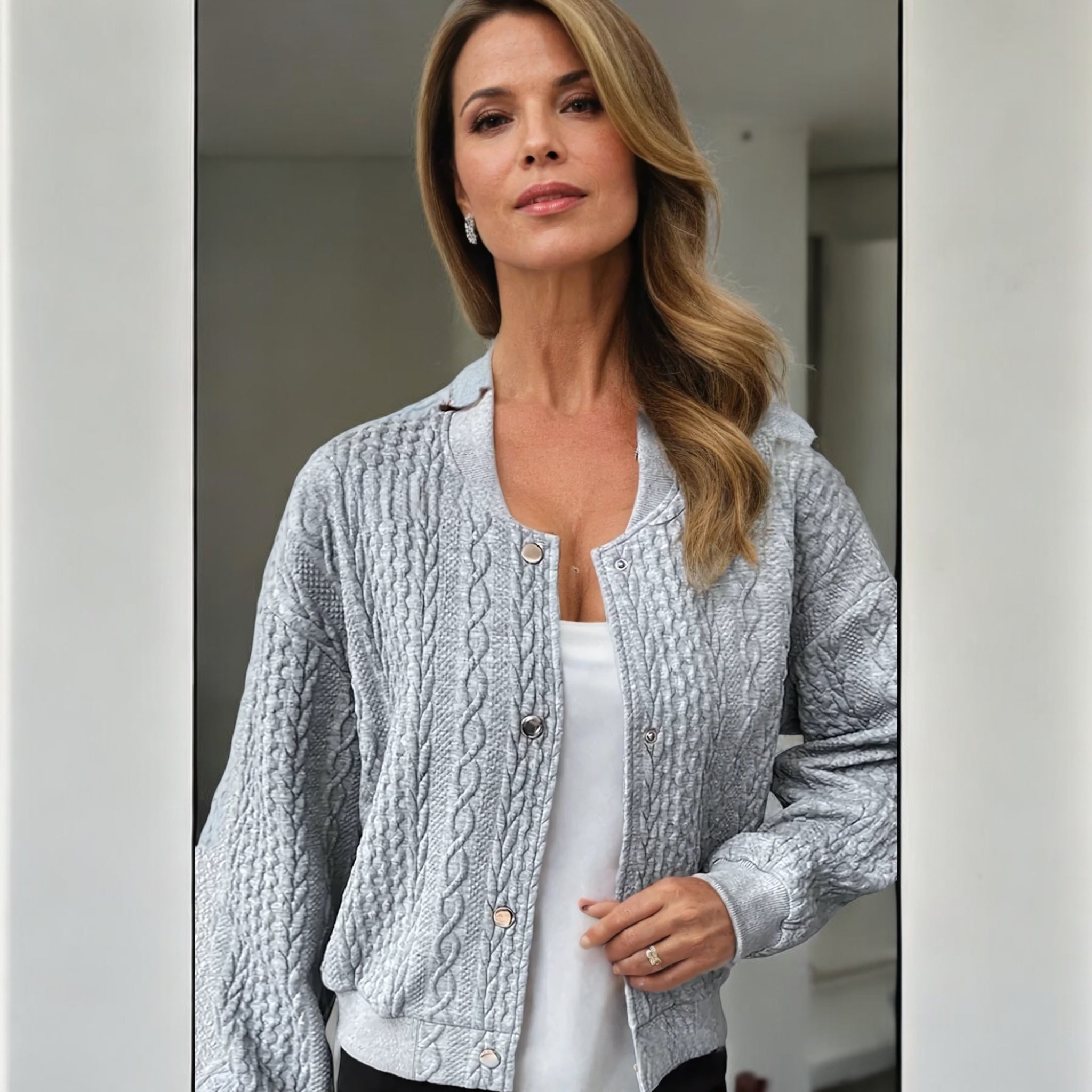 Sky kamizelka damska – wygodny i elegancki sweter kardigan na nowoczesny styl