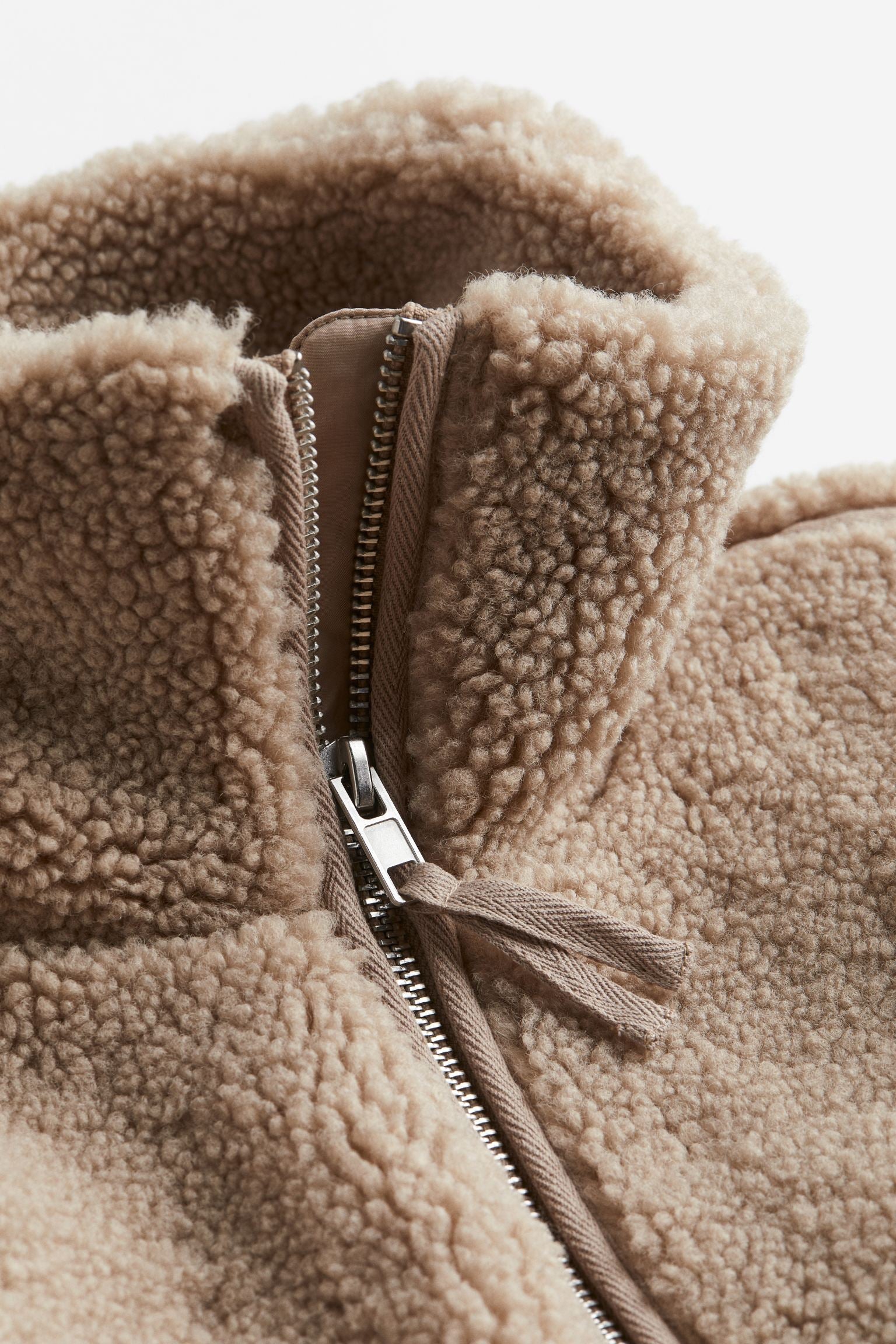 Fely Casaco Teddy para Mulher – Casaco Oversize Quente com Gola Alta e Tecido Ultra Macio