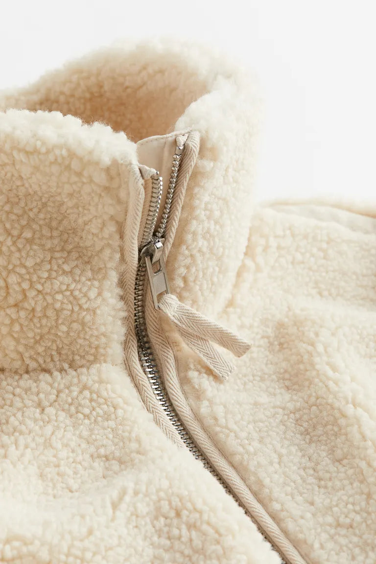 Fely Veste Teddy Femme – Oversize warmer Mantel mit hohem Kragen & ultraweichem Stoff