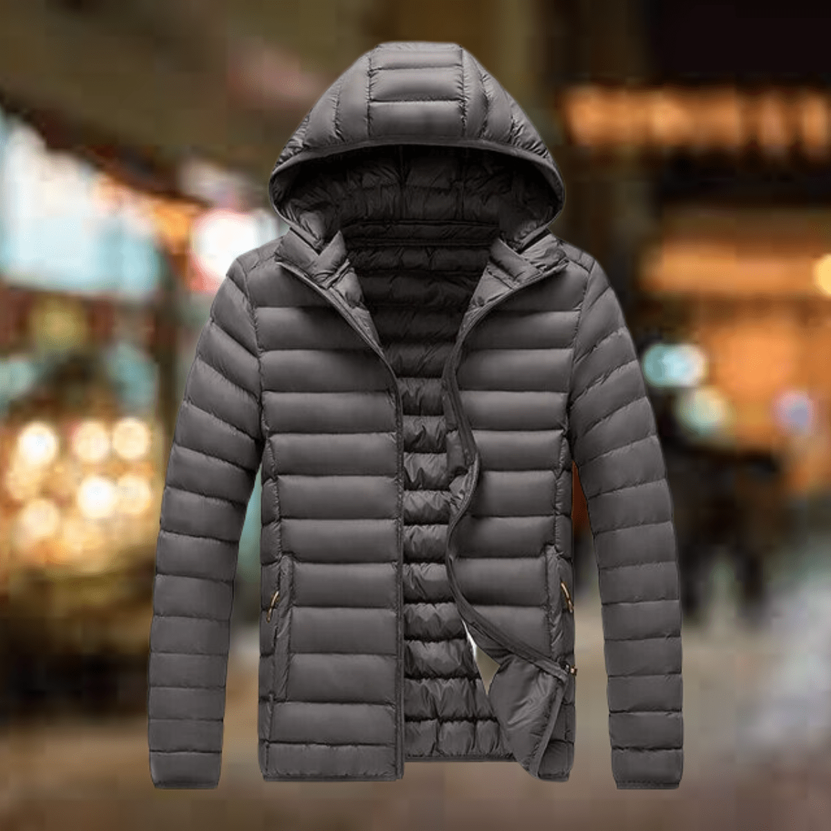 Liam Veste Matelassée Homme – Manteau Isolant avec Capuche et Coupe Relax