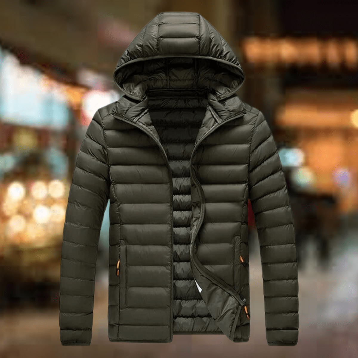 Liam Men's Quilted Jacket – Insulated Coat with Hood and Relaxed Fit