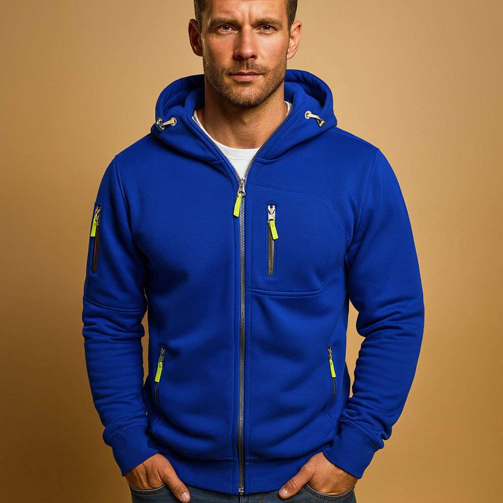 Vito Men's Zip-Up Hoodie – Warm Comfortable Casual Sport Style Sweatshirt with Hood