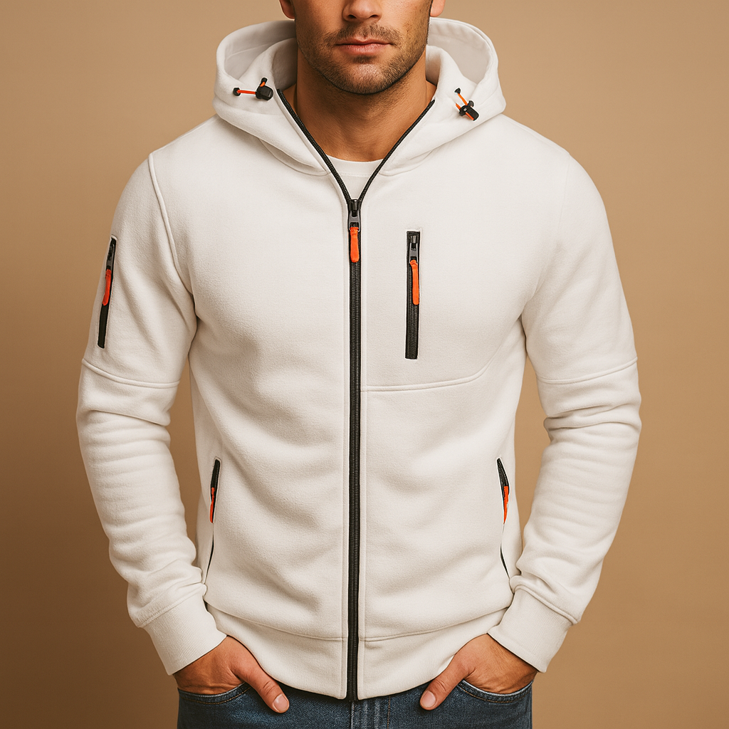 Vito Men's Zip-Up Hoodie – Warm Comfortable Casual Sport Style Sweatshirt with Hood