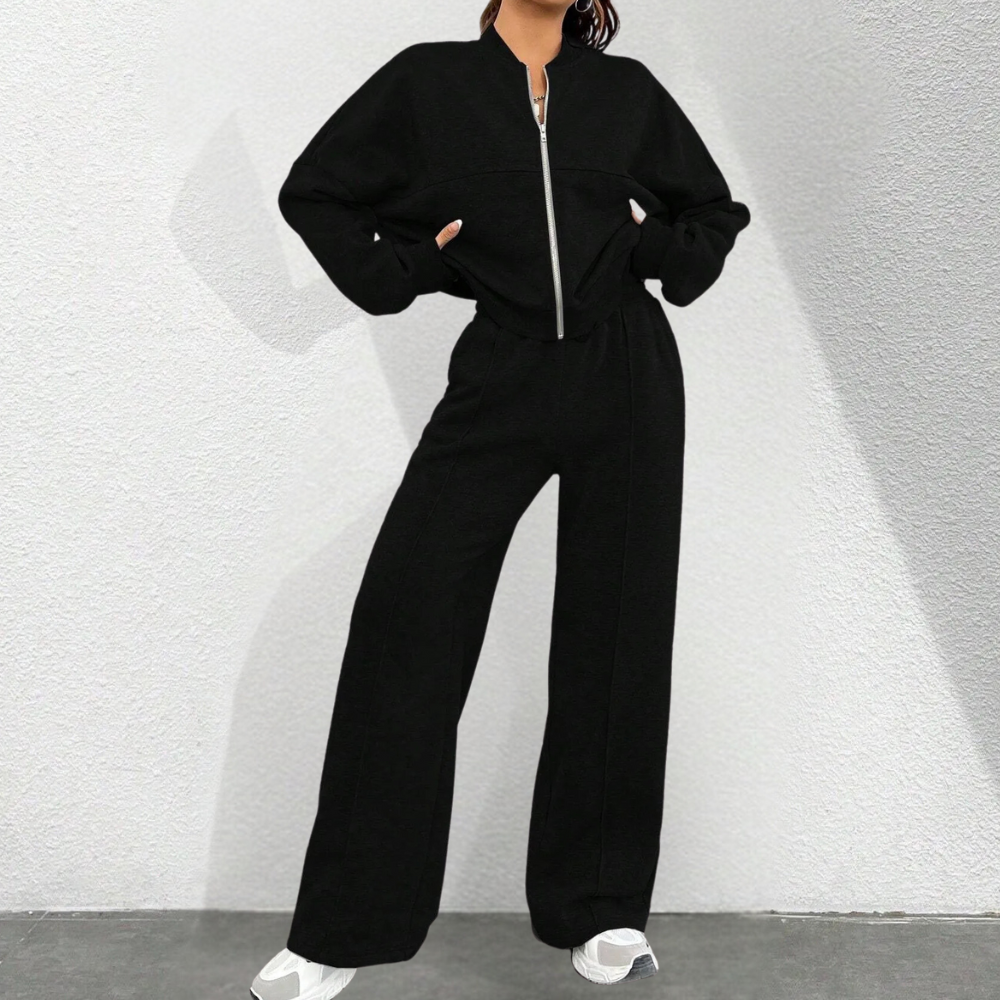 Σετ Madison Loungewear Γυναικείο – Δύο Τεμαχίων Μαλακό με Χαλαρή Γραμμή & Ρυθμιζόμενη Μέση