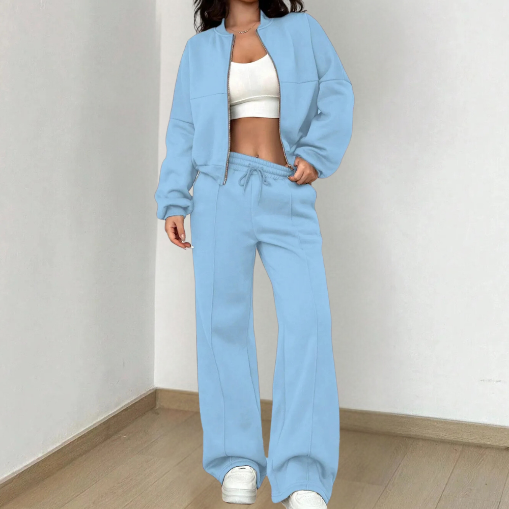 Σετ Madison Loungewear Γυναικείο – Δύο Τεμαχίων Μαλακό με Χαλαρή Γραμμή & Ρυθμιζόμενη Μέση
