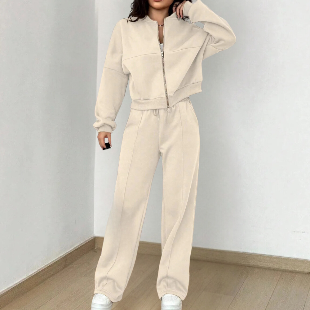 Madison Ensemble Loungewear pentru femei – Două piese moi cu croială lejeră și talie ajustabilă