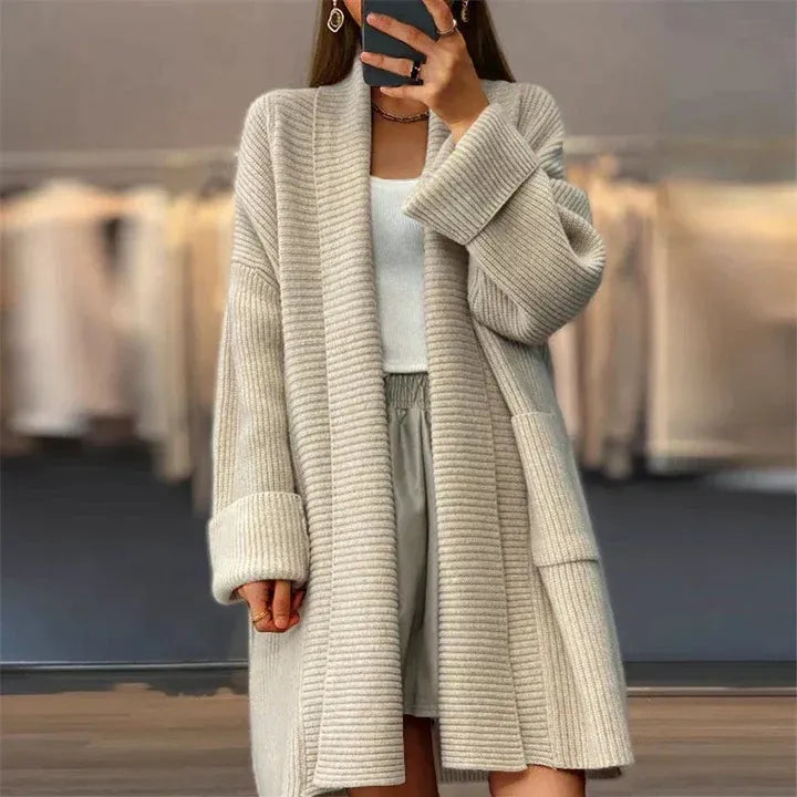 Harlene γυναικείο oversize ζακέτα – Μοντέρνο μπροστινό άνοιγμα και άνετη φαρδιά γραμμή