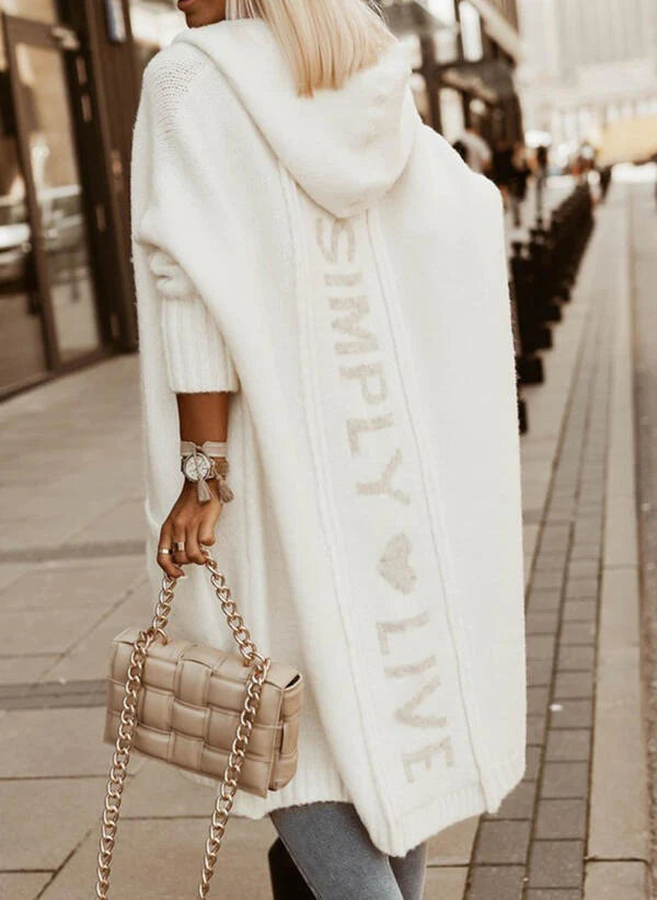 Jessica Dámský Dlouhý Kardigan – Elegantní a Pohodlný Oversize Svetr z Jemné Pleteniny