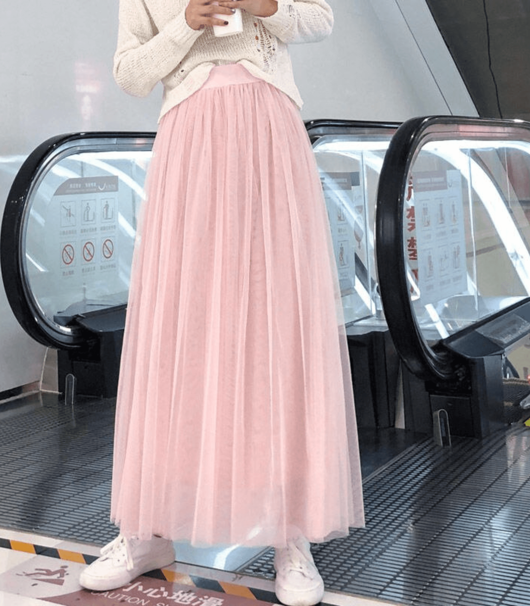 Falda de tul para mujeres Shandria Tule - Falda midi ligera en tul y poliéster, elegante y fluido corta