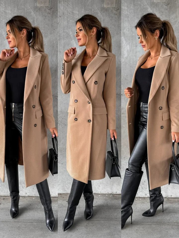 Laura dámský dlouhý zimní plášť – elegantní, teplý a sofistikovaný s nadčasovým stylem