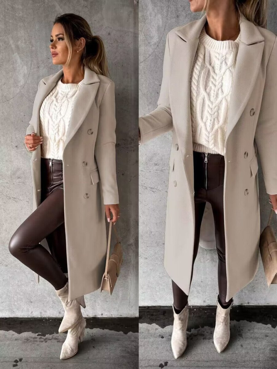 Laura dámský dlouhý zimní plášť – elegantní, teplý a sofistikovaný s nadčasovým stylem