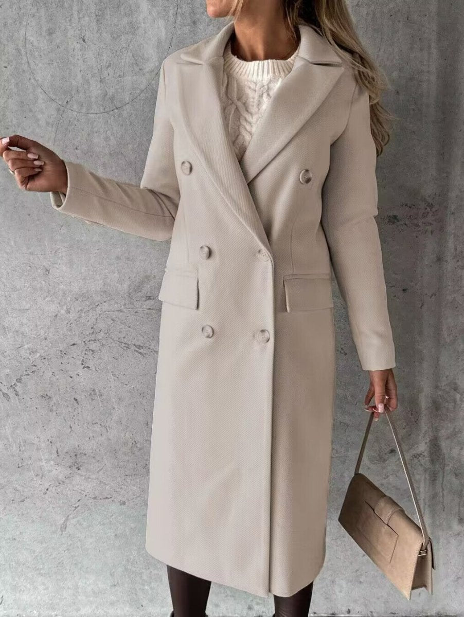 Laura dámský dlouhý zimní plášť – elegantní, teplý a sofistikovaný s nadčasovým stylem