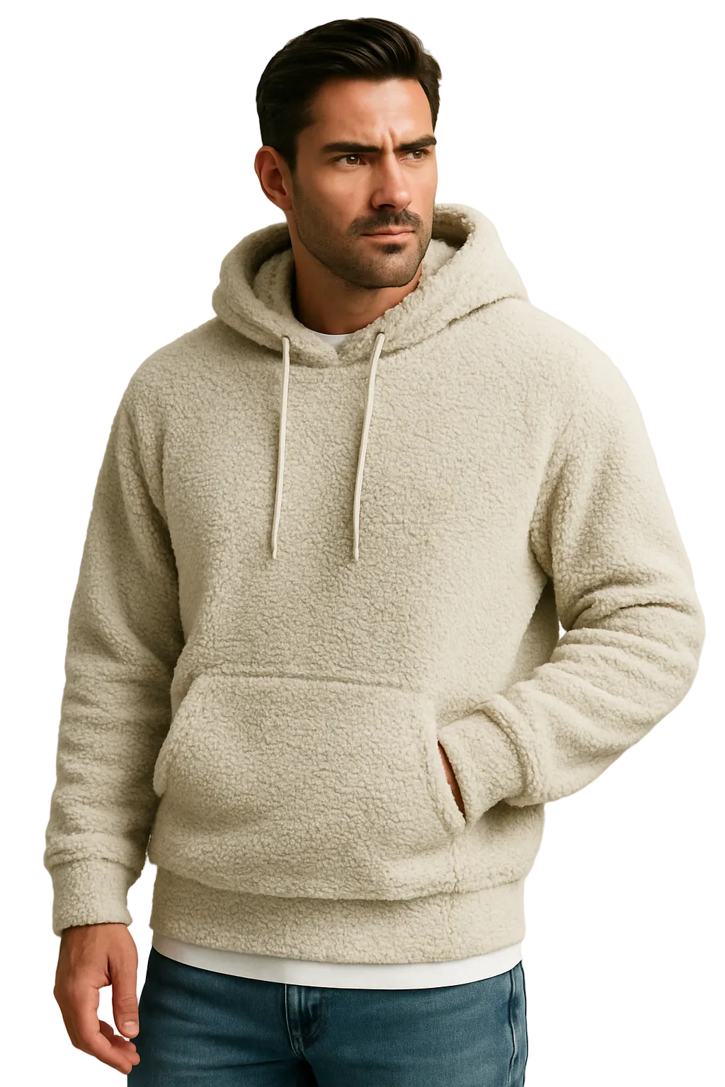 Romano Alvarez Men's Teddy Pullover – Soft Fleece Hoodie Comfortable Fit