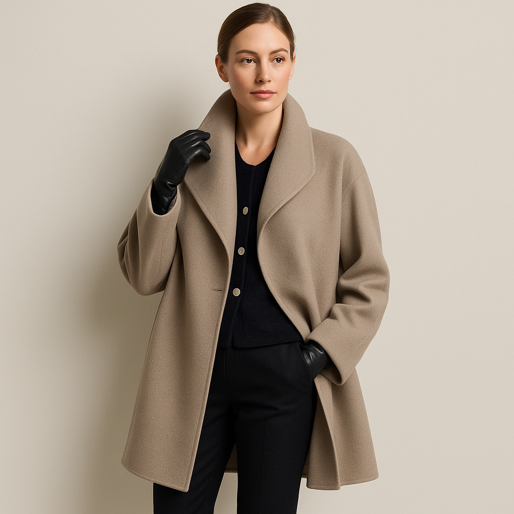 Melany γυναικείο trenchcoat – μακρύ ζεστό παλτό με κλασικό στυλ και κομψό κόψιμο