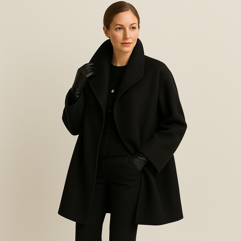 Melany γυναικείο trenchcoat – μακρύ ζεστό παλτό με κλασικό στυλ και κομψό κόψιμο