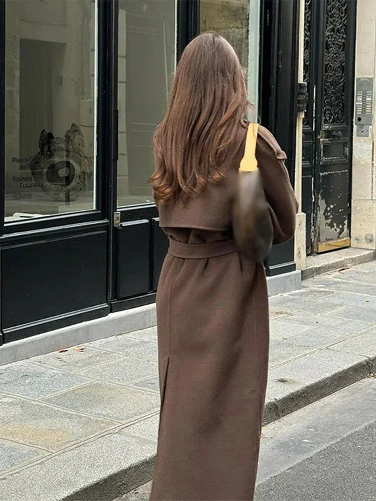 Jane Manteau Mi Long Femme – Ceinturé Élégant, Doublure Douce & Style Intemporel