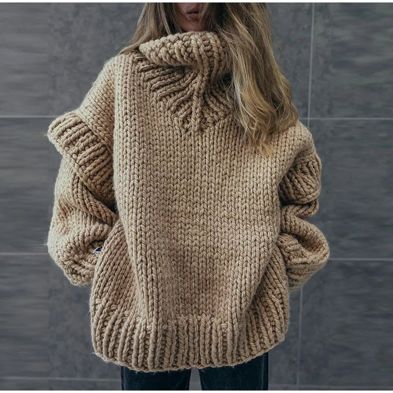 Minerva Dámský Oversize Svetr – Univerzální Svetrové Šaty s Volným Střihem z Měkké Tkaniny