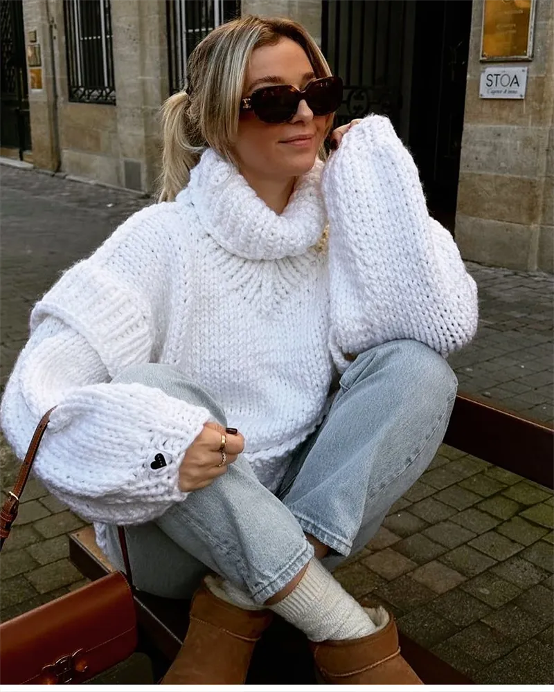Minerva Dámský Oversize Svetr – Univerzální Svetrové Šaty s Volným Střihem z Měkké Tkaniny