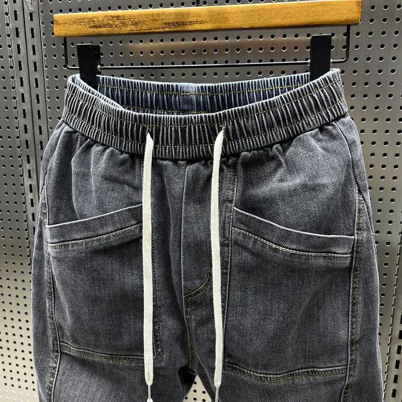 Jiro Stretch Jogger Pants for Men – Modern casual fit denim effect with elastic waistband