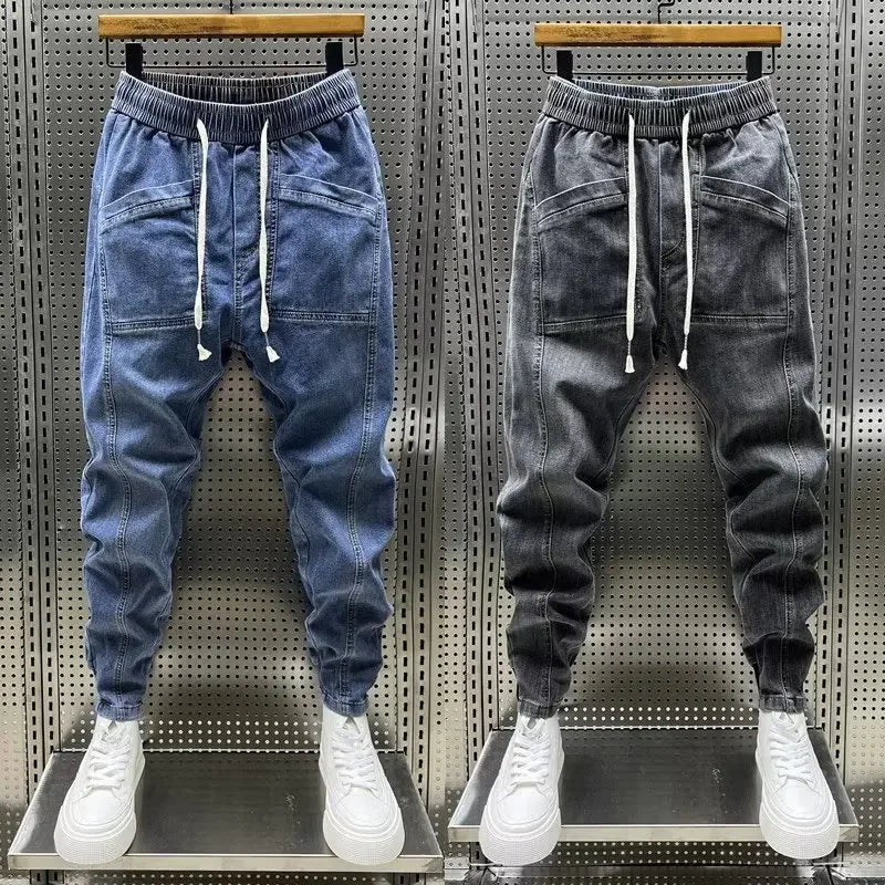 Jiro Stretch Jogger Pants for Men – Modern casual fit denim effect with elastic waistband