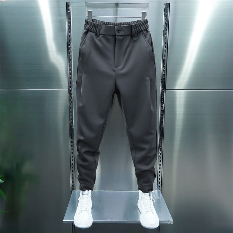 Leo Pánske elastické nohavice – moderné slim nohavice s elastickým pásom a štýlom smart casual