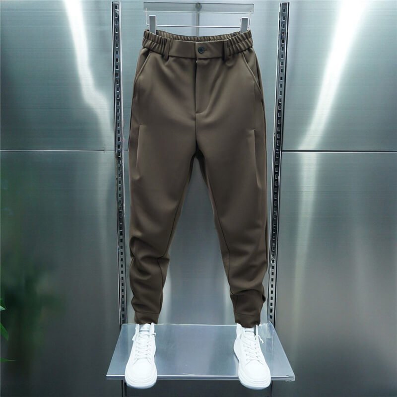 Leo Pánske elastické nohavice – moderné slim nohavice s elastickým pásom a štýlom smart casual