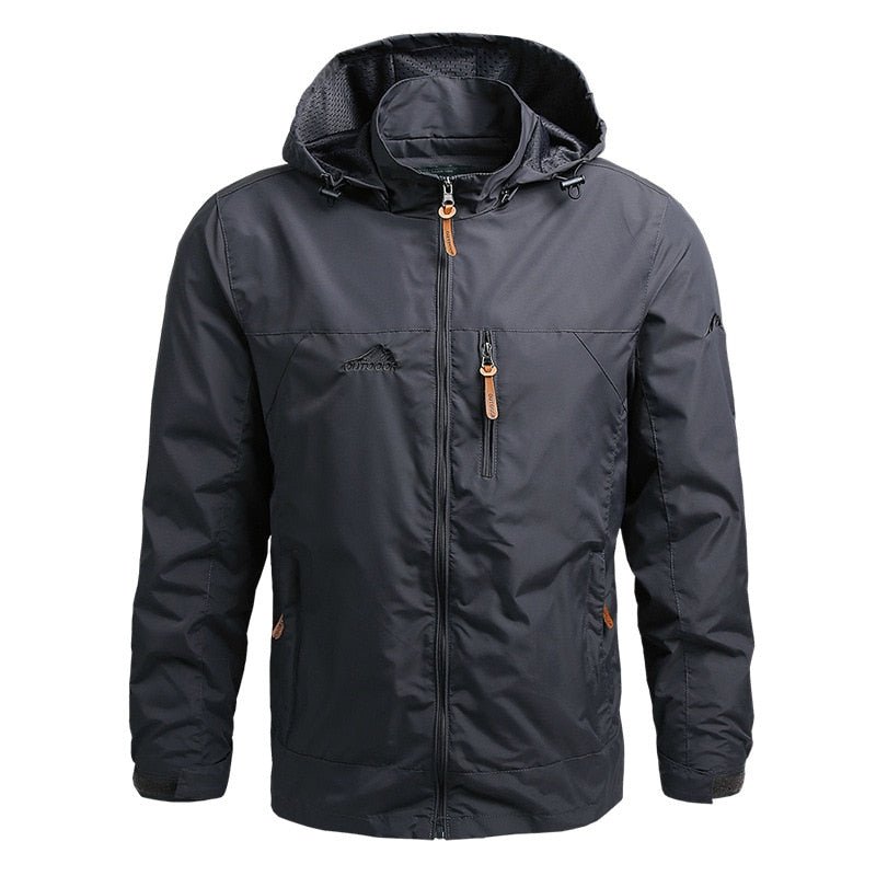 Alain Veste Outdoor Homme Imperméable – Coupe-Vent en Polyamide avec Capuche Ajustable