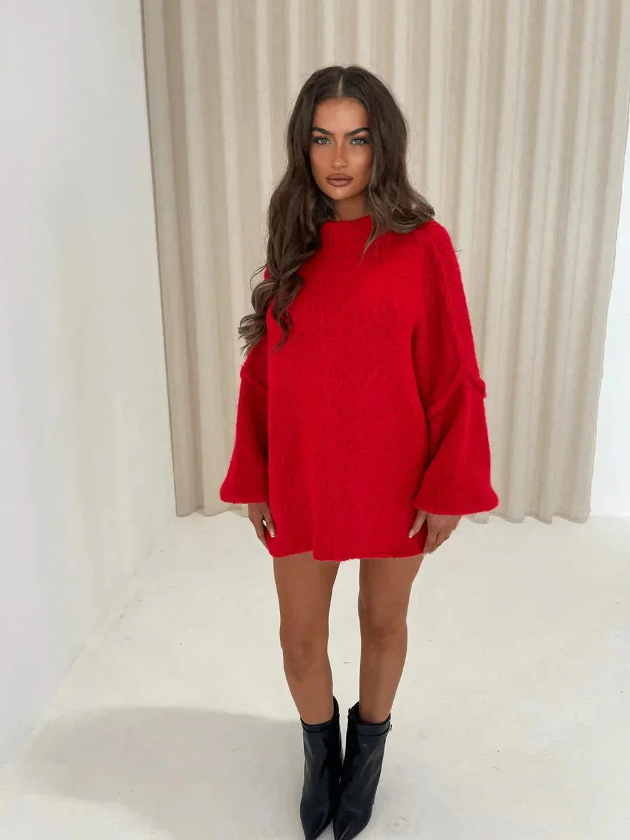 Kylan ženski pulover oversize s rolkom – mekana pletenina, širok kroj i moderan stil